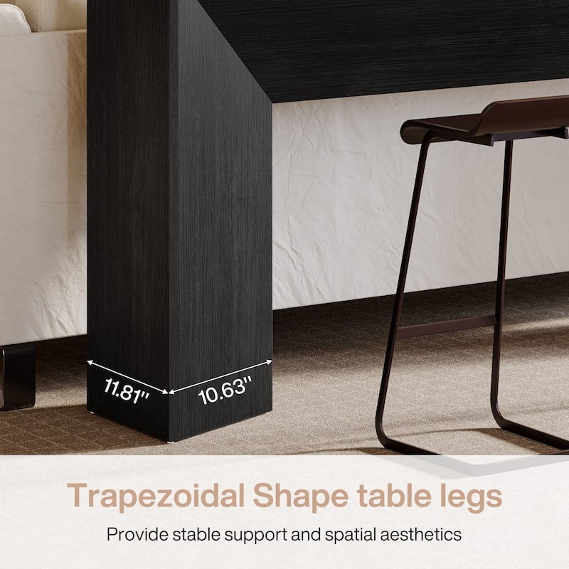 63 Inches Long Black Console Table for Entryway Living Room - 63" W x 11.8" D x 32.3" H