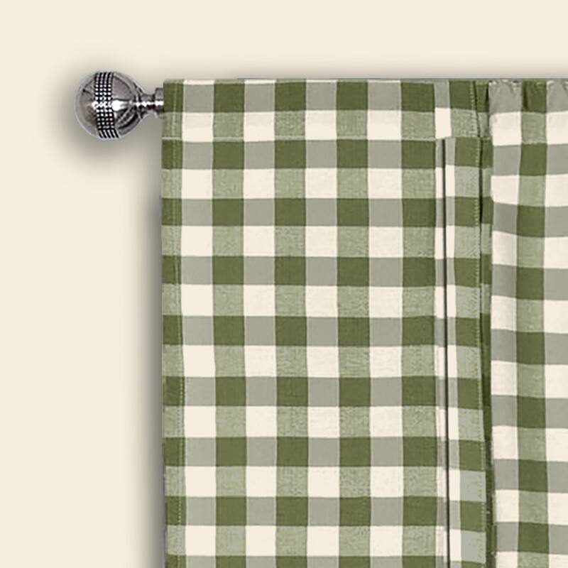 Achim Cotton Blend 63-inch Long Buffalo-check Window Tie-Up Shade