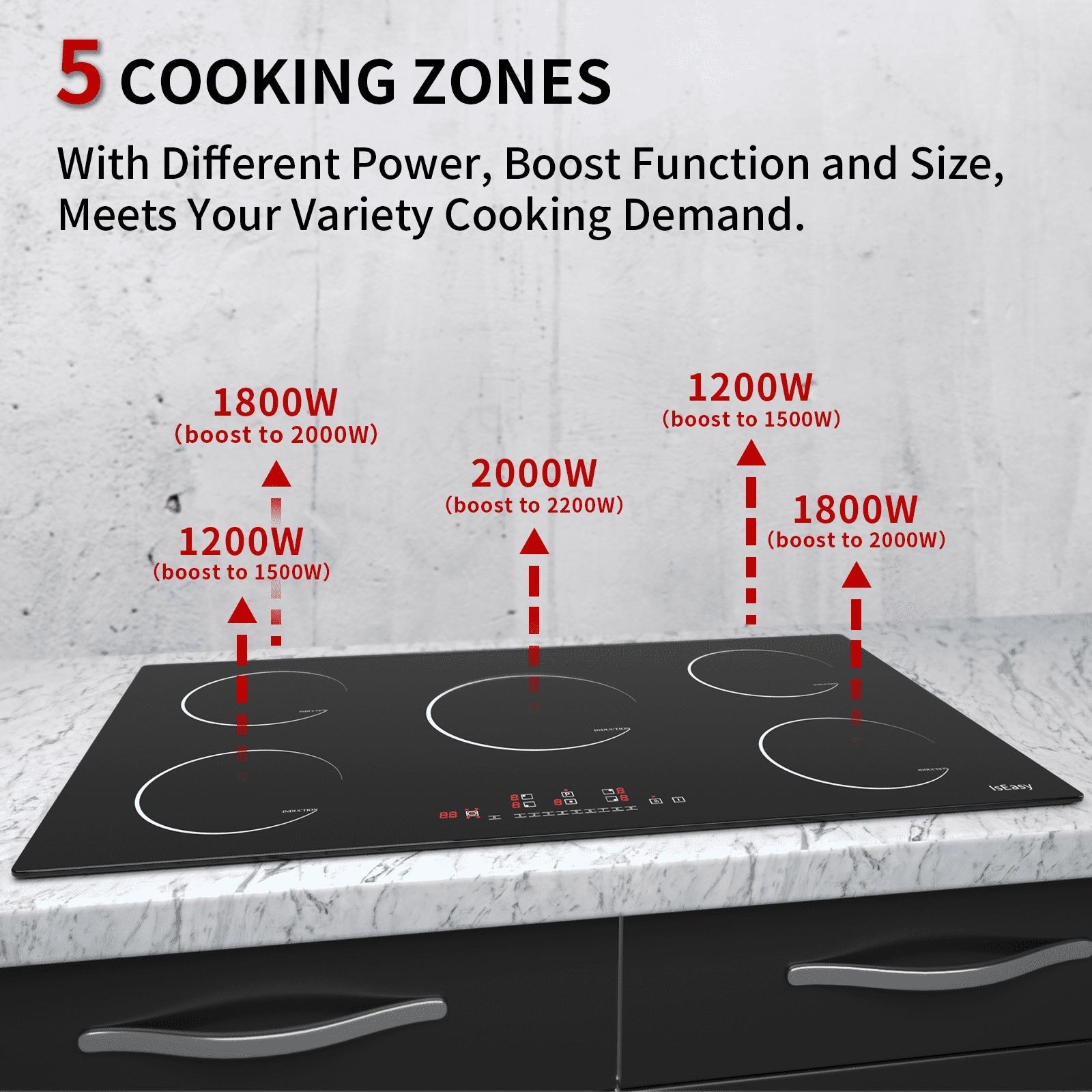 COOKTRON 1800W 230V Portable Double Burner Electric Induction