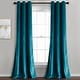 preview thumbnail 39 of 95, Porch & Den Lapeyrous Velvet Solid Room Darkening Window Curtain Panel Set 38"W x 84"L - Peacock
