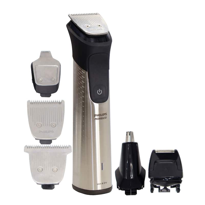 Philips Norelco Multigroom 7000 Series All-in-One Trimmer, 23-Piece for Beard, Face, Nose, Ear, Body MG7970/49 - Silver