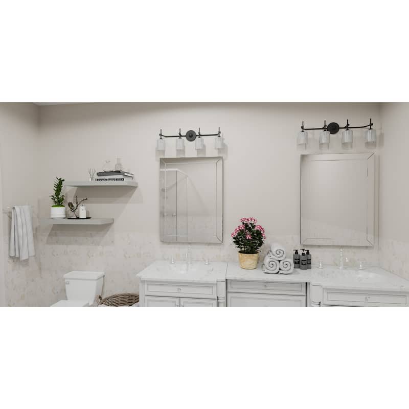 Aria 4-Light Matte Black Bath Light