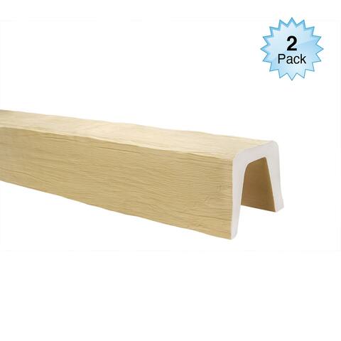 7-7/8 in. x 5-7/8 in. x 13 ft. Modern Unfinished Faux Wood Beam (2 Pack)