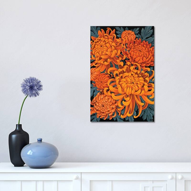 iCanvas "Chrysanthemums" by Vasilisa Romanenko Canvas Print - 18x12x1.5