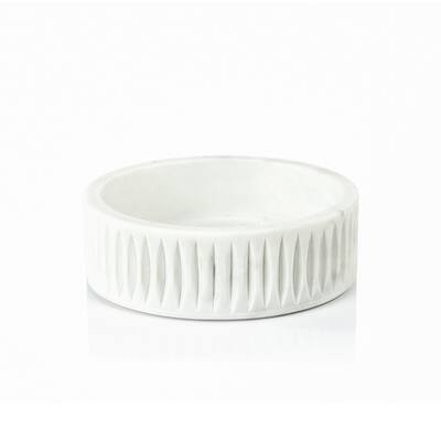 Larissa Carved White Marble Bowl