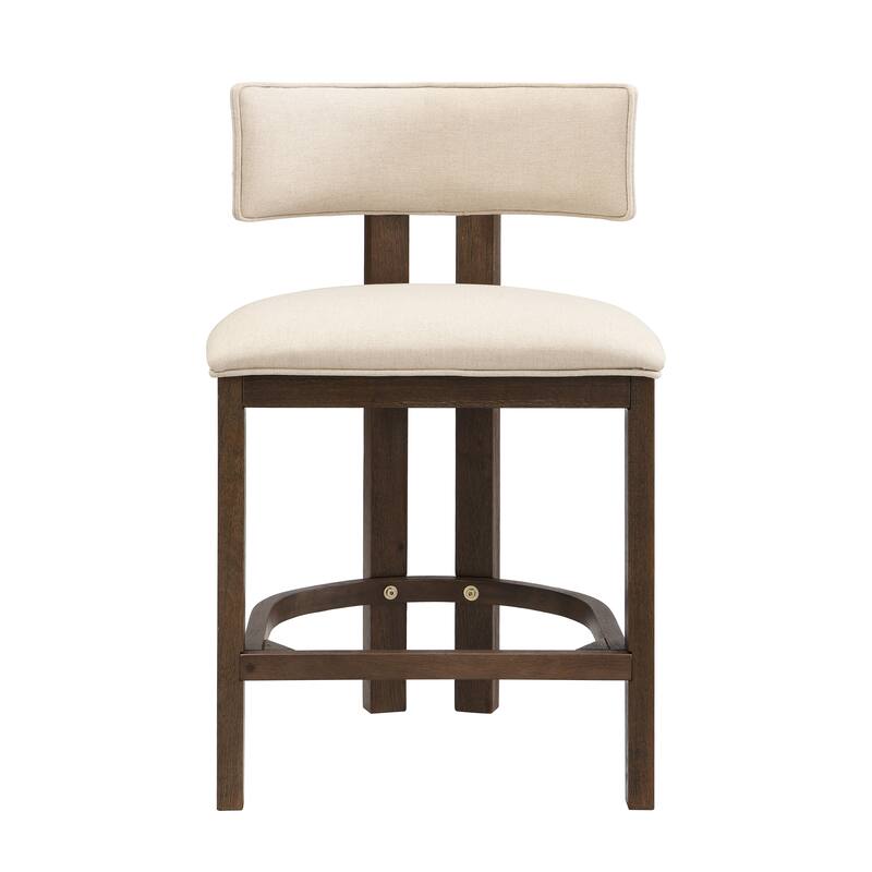 Christopher Knight Home - Dovey Contemporary Upholstered 26-Inch Counter Stool Set of 2 with Rubberwood Frame