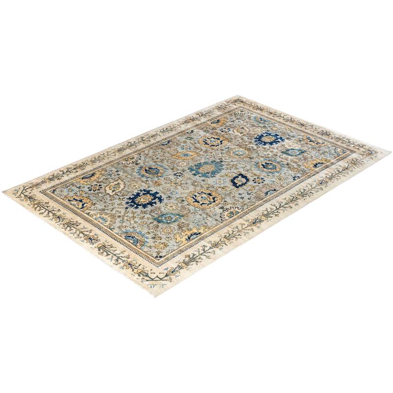 Serapi One-of-a-Kind Hand-Knotted Area Rug - Gray, 5' 9" x 8' 7" - 5' 9" x 8' 7"