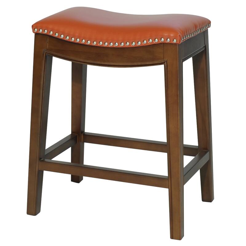 NPD Furniture Elmo Bonded Leather Counter Stool - Pumpkin