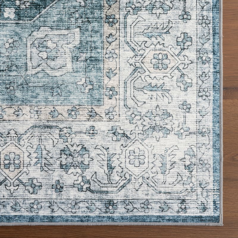 Nuloom Prairie Medallion SplashGuard Machine Washable Area Rug