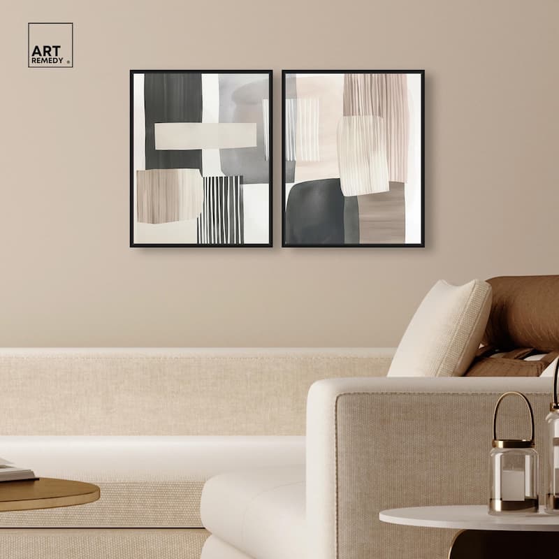 Floating Shapes II Canvas Set of 2 by Art Remedy