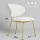preview thumbnail 30 of 48, White Velvet Dining Chairs with Hammered Finish Metal Legs