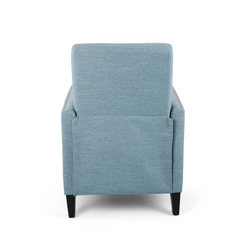Contemporary Recliner Chair with Push Back Mechanism in Fabric by Christopher Knight Home