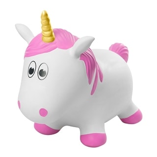 Toddler Boys and Girls Fantasy Hopper Bounce Toy, Pink Unicorn