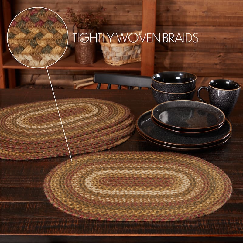 Set of 6 Tea Cabin Jute Placemats (12 x 18 in.) - Placemat 12x18