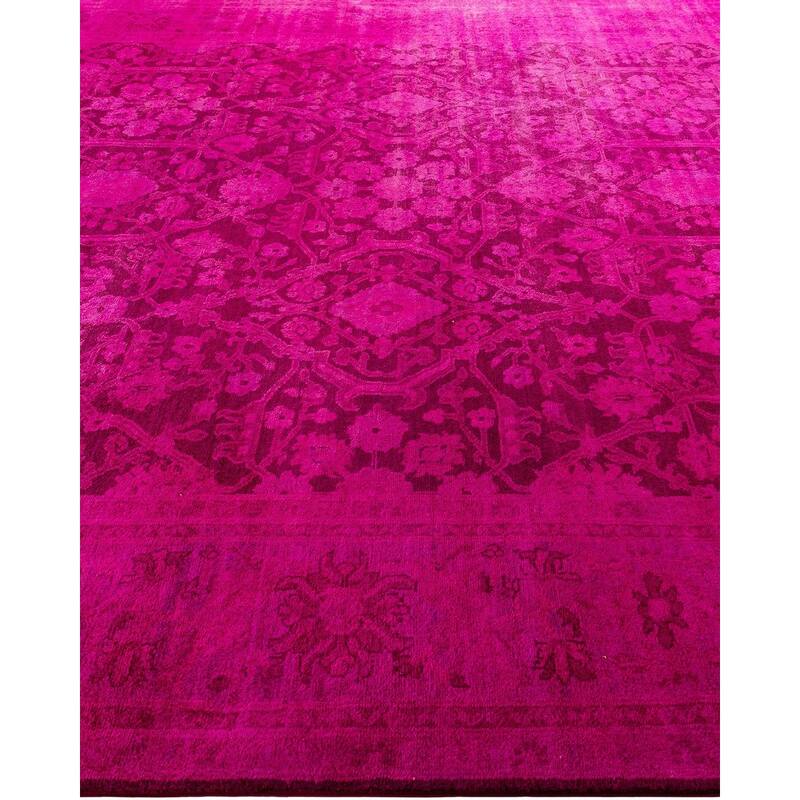Contemporary Overdyed Wool Hand Knotted Area Rug - 9' 1" x 11' 5"
