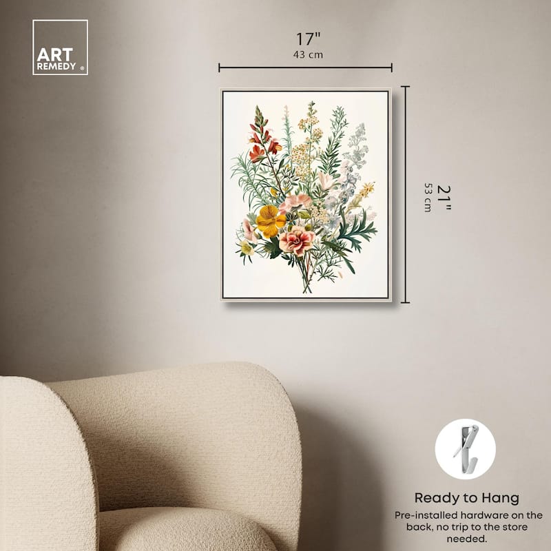 Quaint Bouquet Canvas by Art Remedy
