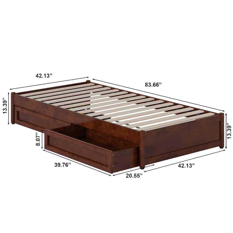 Barcelona Panel Platform Bed with Storage Drawers