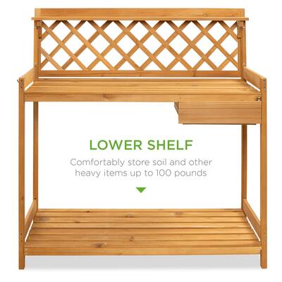 Outdoor Wooden Garden Potting Bench