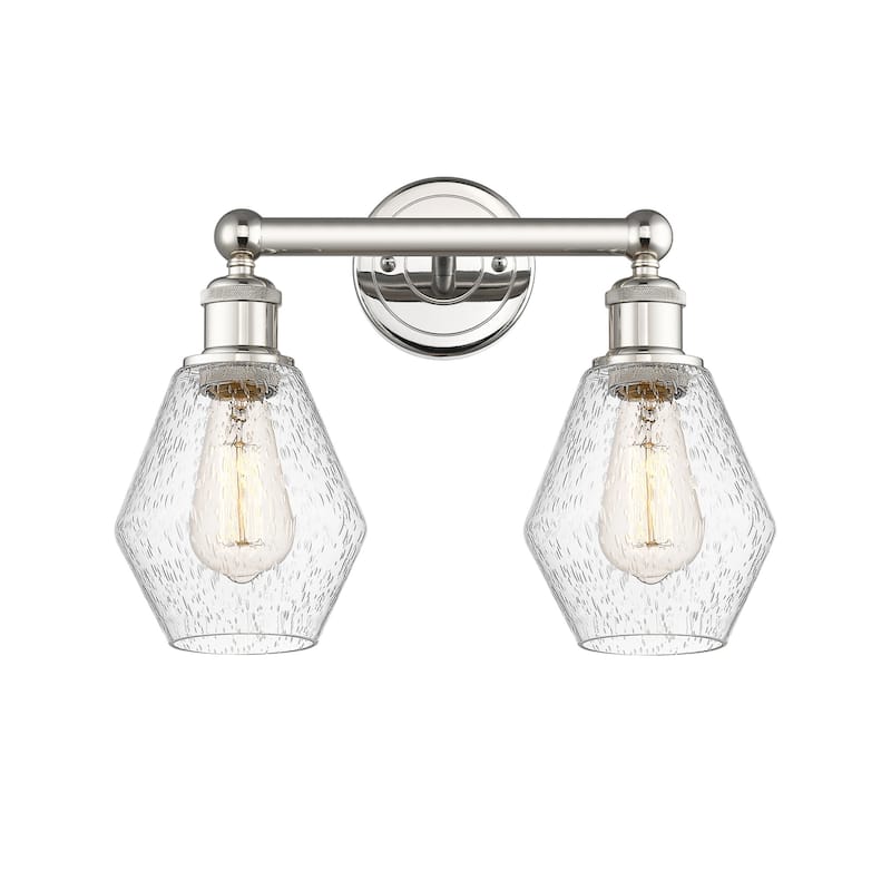 Innovations Lighting 616-2W-12-15 Cindyrella Vanity Cindyrella 2 Light - Polished Nickel / Seedy