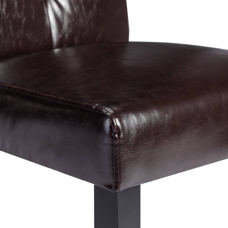 Javlergo Upholstered Dining Chairs Set of 2, Fabric or Faux Leather Dining Room Chair with Metal Legs
