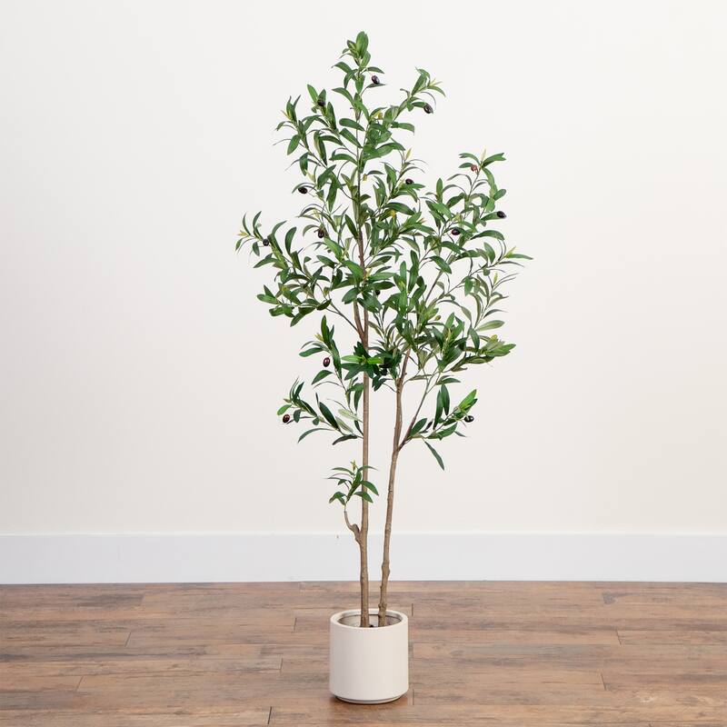Artificial Potted Olive Tree - 5' - Green