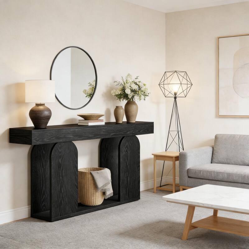 70" Durable Minimalism Console Table for Living Room and Entryway