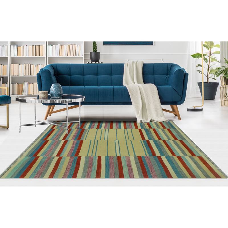 Winchester Flatweave Fahri Gold/Ivory Rug - 5'0" x 6'7"