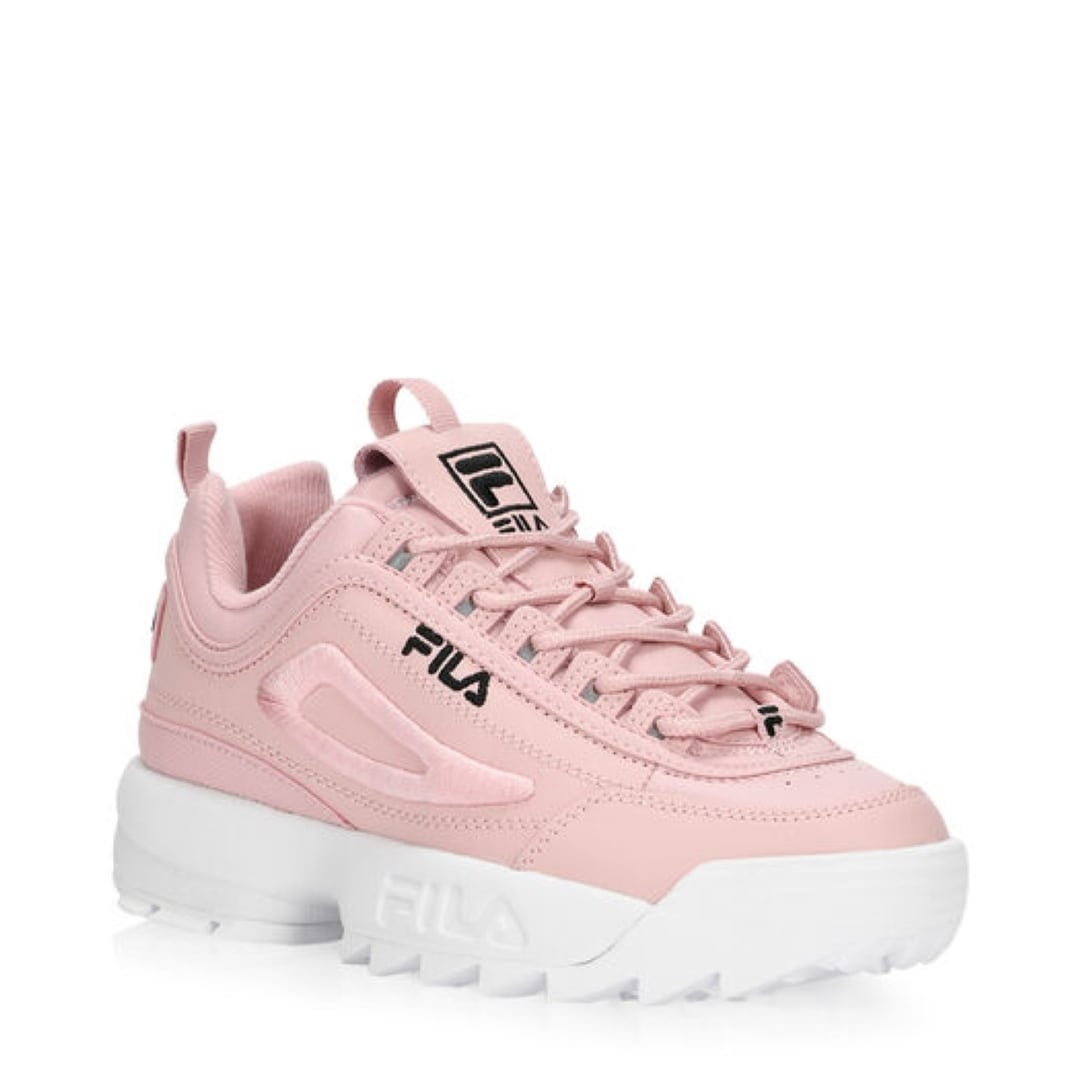 pink embroidered fila