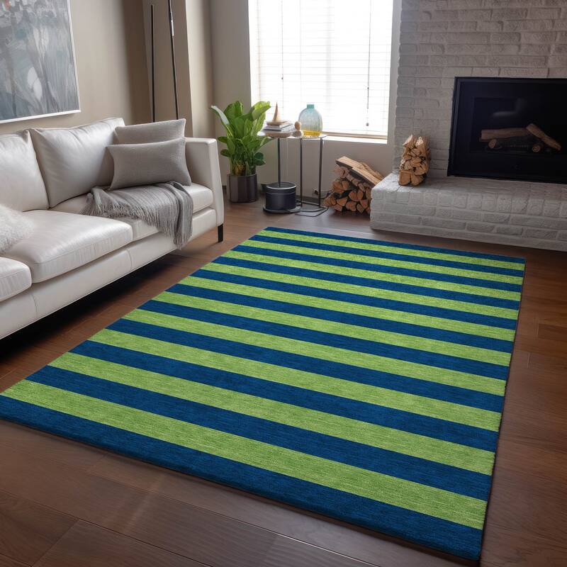 Premium Washable Super Soft Cabana Stripe Mayfield Rug