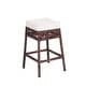preview thumbnail 14 of 18, Bali Bohemian Woven Rattan Backless Bar Stool with Square Foam Cushion and Footrest for Kitchen Island or Home Bar Counter Height