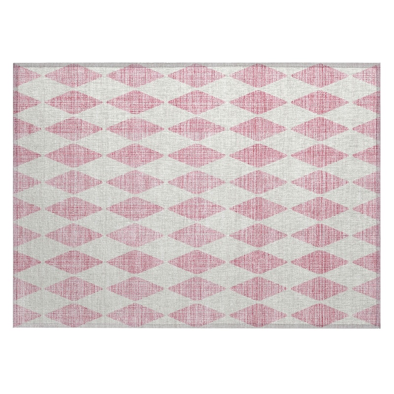 Machine Washable Indoor/ Outdoor Chantille Diamonds Rug