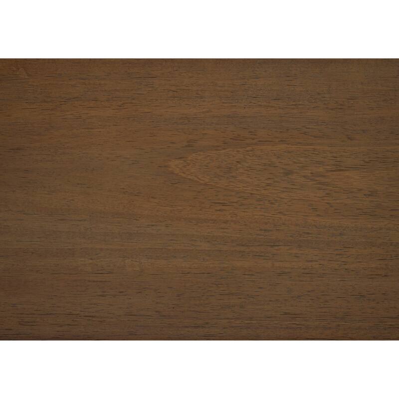 Evi Dresser, 60 Inch, 6 Drawers, Brushed Rich Brown Wood, Brass Pulls