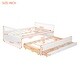 preview thumbnail 3 of 10, Stylish Daybed - Pull-Out Trundle, Three Functional Drawers, and Modern Design - Ideal for Sleepovers and Storage, White