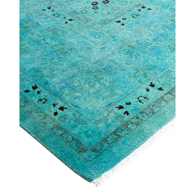 Contemporary Overdyed Wool Hand Knotted Area Rug - 6' 3" x 9' 4"