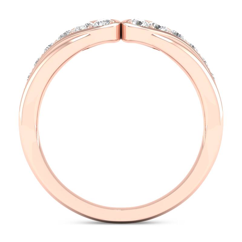 1/3ct TDW Diamond Contour Wedding Band in 10k Gold by De Couer