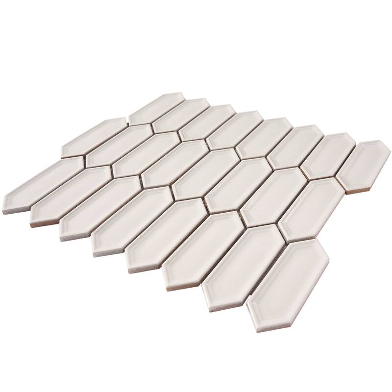 Forio 1.2" x 4.2" Picket Glossy Porcelain Mosaic Tile