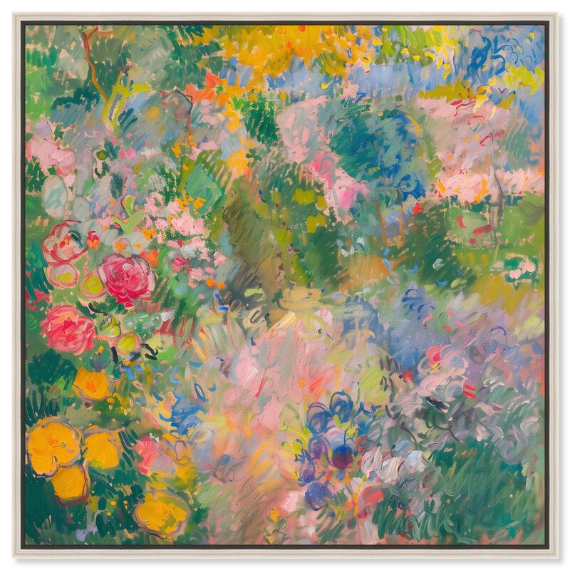 Hues of Happiness I Canvas by Art Remedy - 12" x 12" - Silver
