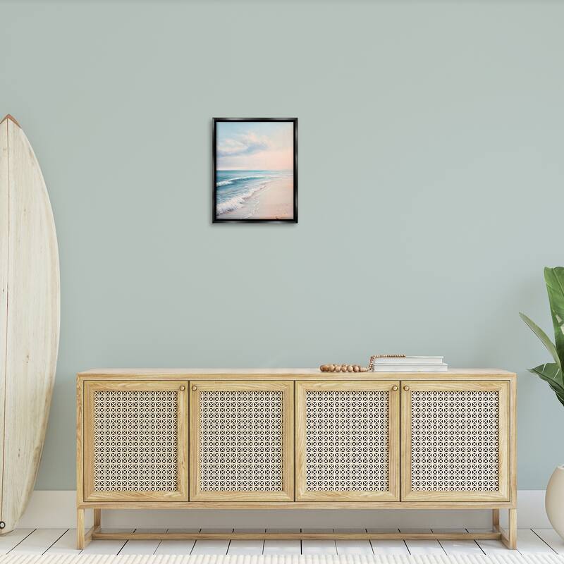 Stupell Serene Sands at Sunset Framed Floater Canvas Wall Art Design By Franklyn Gregory