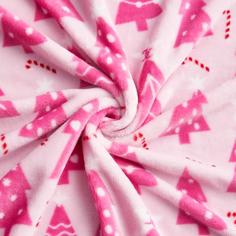 Juicy Couture Holiday Plush Throw Blankets