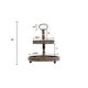 preview thumbnail 6 of 27, Distressed Wood 2-Tier Tray with Metal Handle