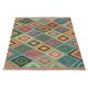 ECARPETGALLERY Flat-Weave Bold and Colorful Cyan Wool Kilim - 4'9 x 6'3 ...