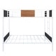 preview thumbnail 22 of 25, Full-over-Full Bunk Bed Modern Style Steel Frame Bunk Bed with Safety Rail, Built-in Ladder for Bedroom