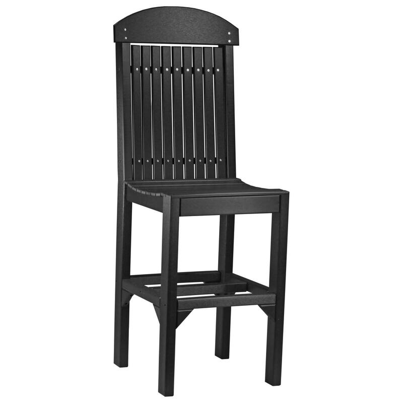 Set of 4 Poly Lumber Classic Dining Chairs - Side Chair - Black - Extra Tall
