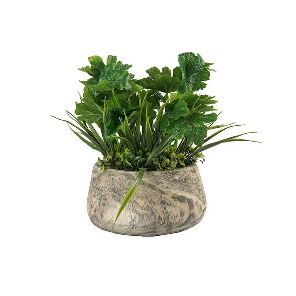 MODA MDW-1022-1023 wood pot decoration - 8.66*8.66*11.42 inches. Opens flyout.