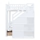 preview thumbnail 13 of 18, Modern Design Full Over Full Bunk Bed with Changeable Table,Solid Wood Construction and Storage Staircase