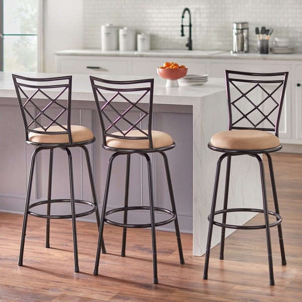 Simple Living Alyssa Adjustable Height Swivel Stools Set of 3