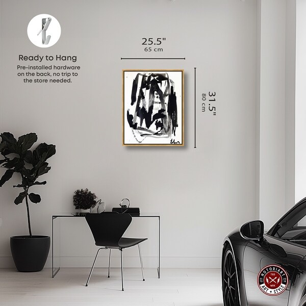 Dimensional Noir Masculine Abstract Man Cave Canvas Wall Art by
