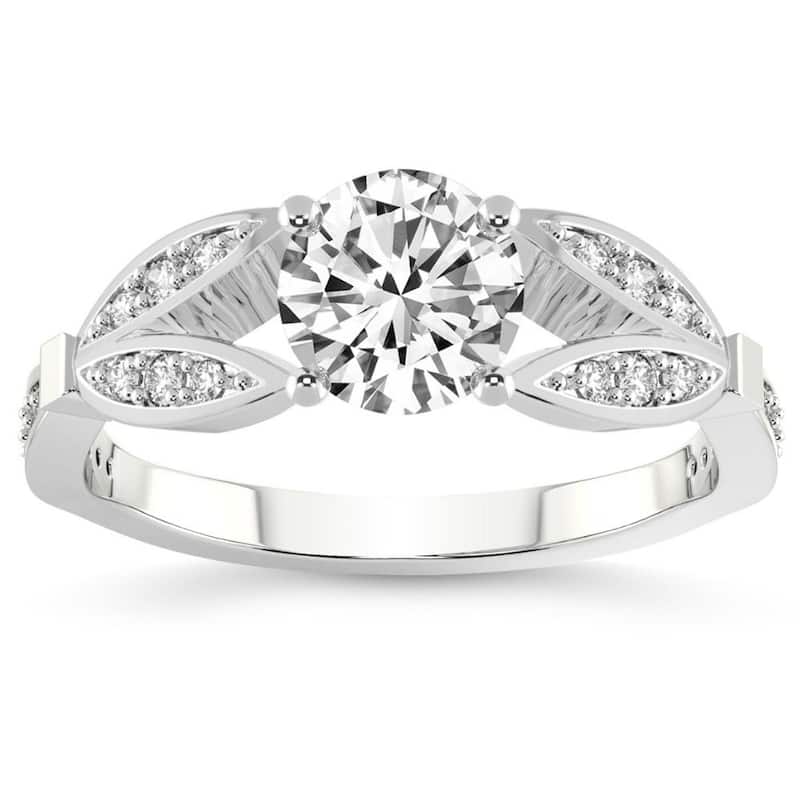 VS 2 1/5Ct Diamond Willow Lab Grown Engagement Ring White, Yellow or Rose Gold