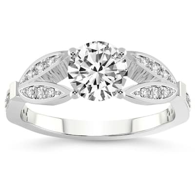 VS 2 1/5Ct Diamond Willow Lab Grown Engagement Ring White, Yellow or Rose Gold