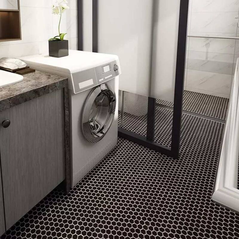 The Tile Life Honeycomb 2x2 Black Porcelain Floor & Backsplash Wall Tile